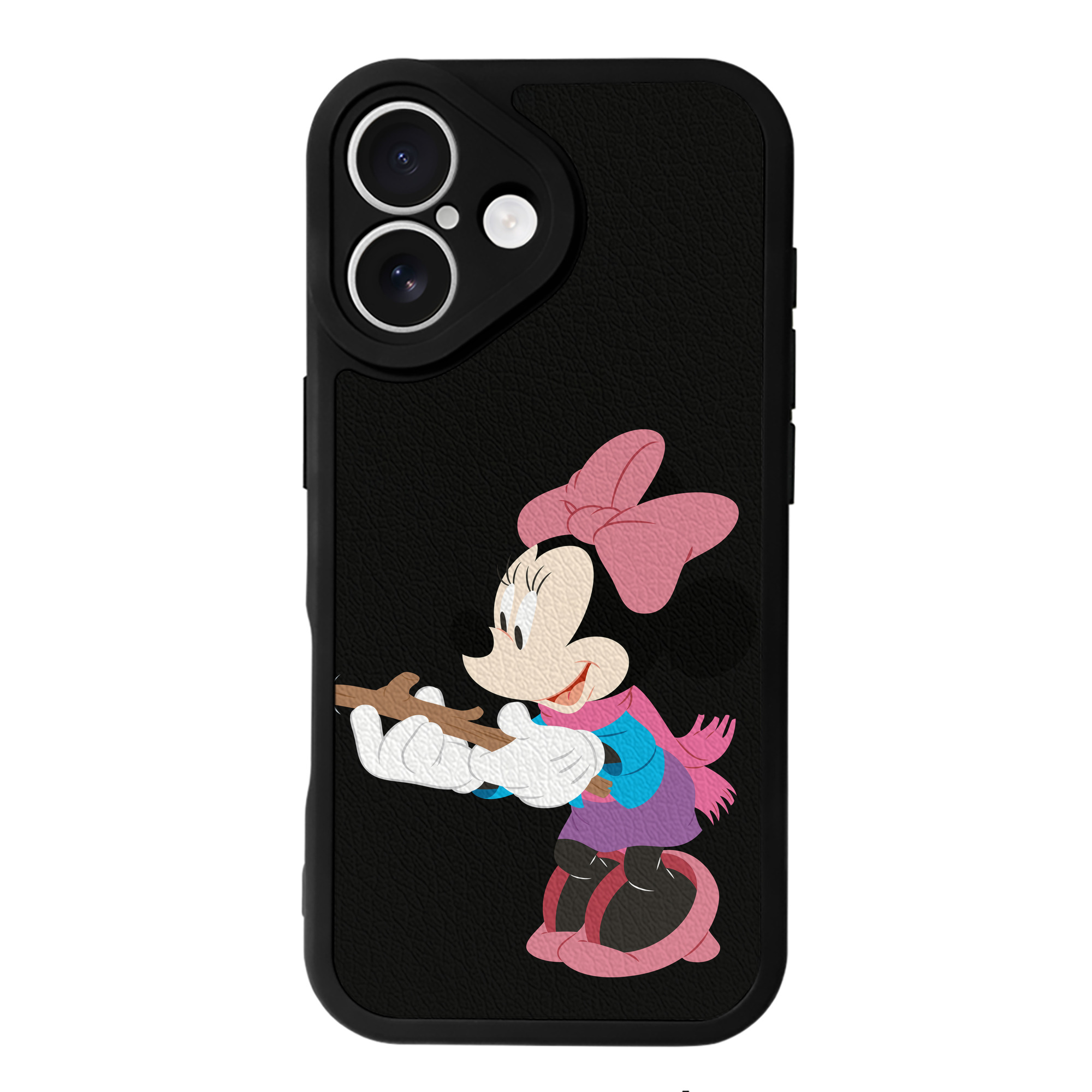 （画像用） ミッキーマウス Mickey Mouse 【iPhone 16シリーズ対応】シリコンスマホケース（レザー調） 材質：シリコン